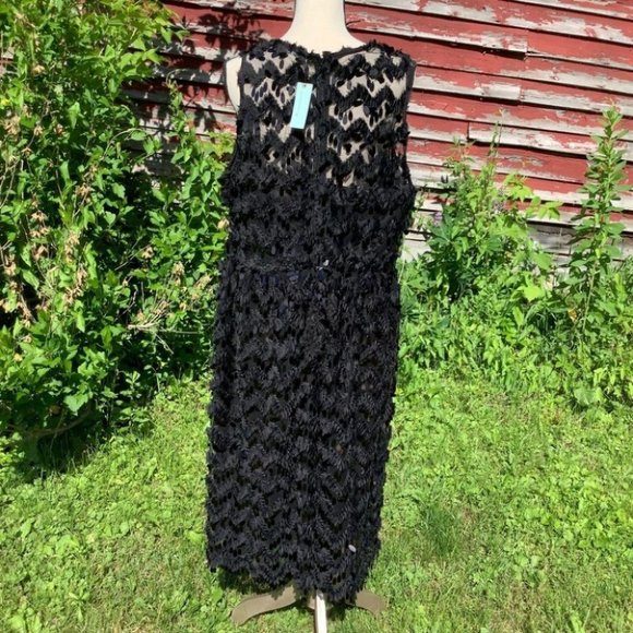 EUC Anthropologie Black Sequin Dress Sz. 16W - Picture 4 of 12